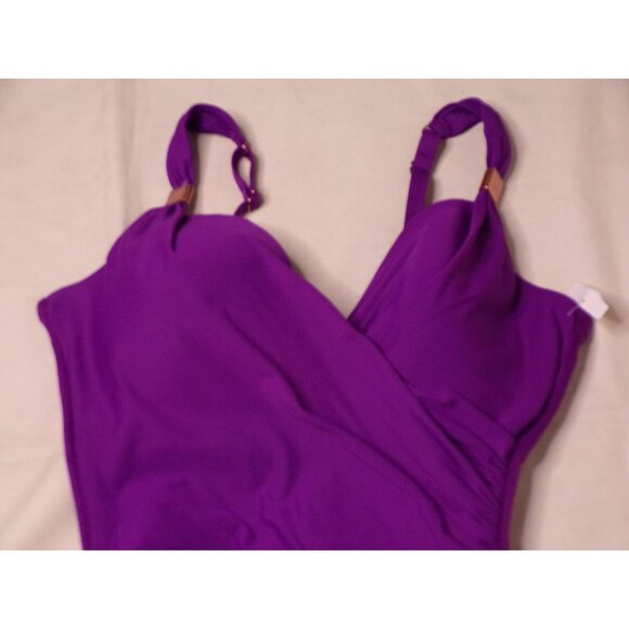 🆕 MIRACLESUIT Razzle Dazzle Siren Slimming UW One Piece Swimsuit 14 Purple - Picture 8 of 11